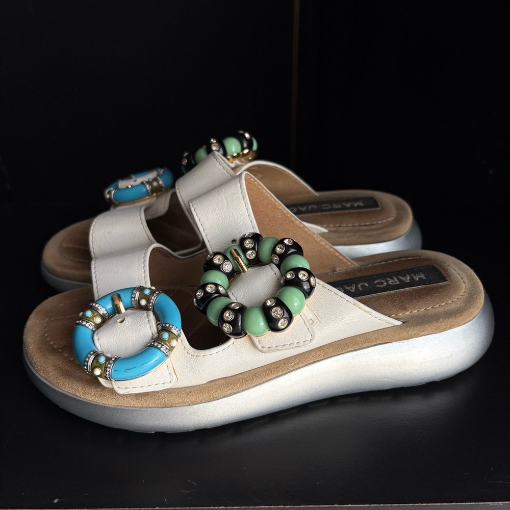 Marc Jacobs Emerson Jeweled Buckle Sandals Slides spring 2018 - Picture 5 of 16